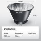 Specifications of the NEEWER RD14Mini Reflector Diffuser for MS Series LED Video Light