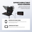 NEEWER X11 2-In-1 Pro Teleprompter features a mobile screen mirroring cable.