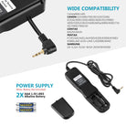Wide Compatibility of the NEEWER Timer Remote Control for Canon/Contax/Pentax/Samsung