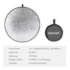 Package Contents of the NEEWER 60cm 5-in-1 Light Reflector