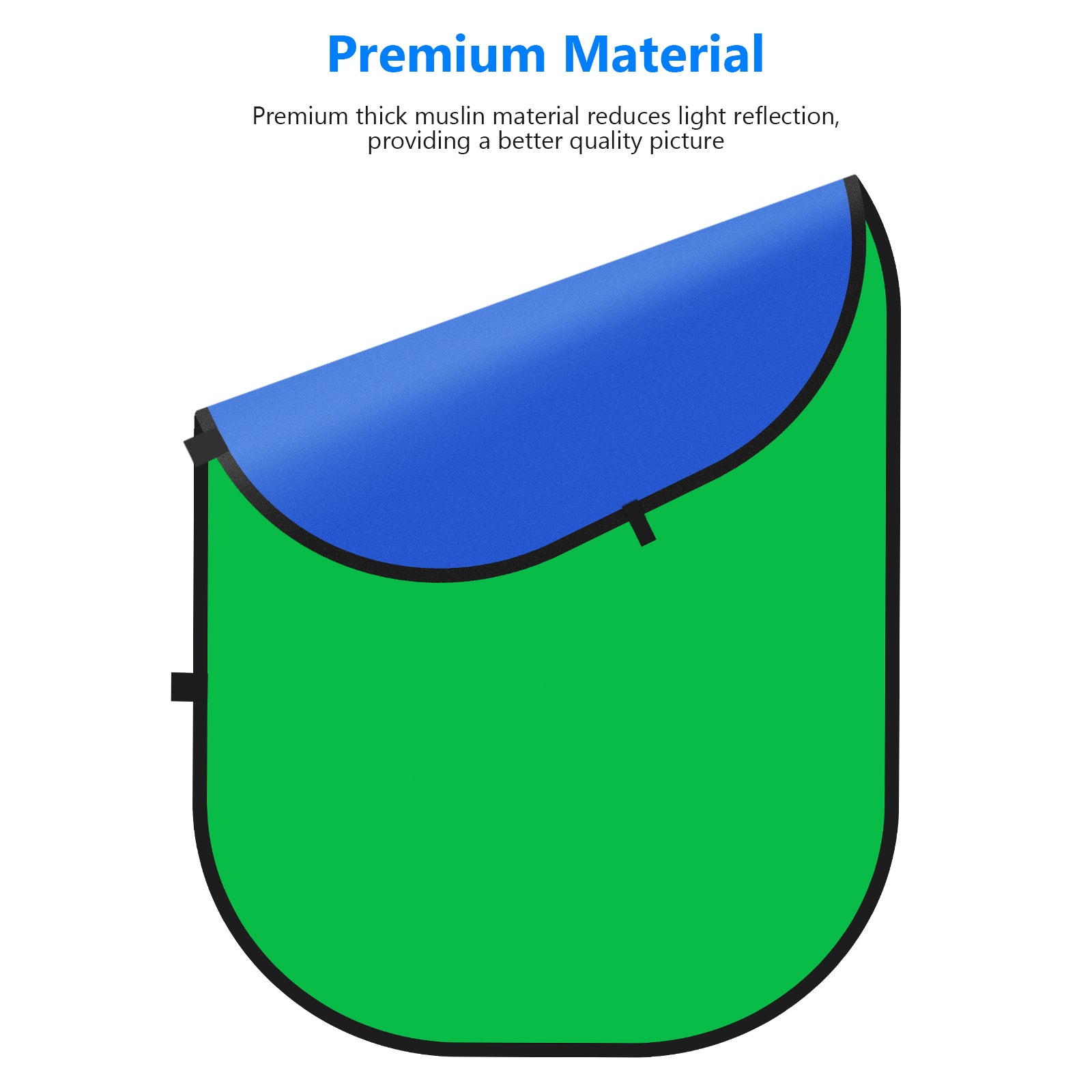 NEEWER 1.5x2M 2-in-1 Blue & Green Backdrop is made of premium material