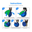 NEEWER 1.5x2M 2-in-1 Blue & Green Backdrop is easy to carry.