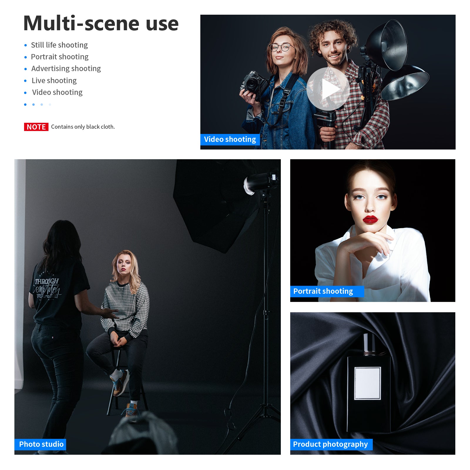 Scenarios for NEEWER 3x3.6M Collapsible Backdrop