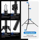 NEEWER 190cm Foldable Metal Photography Light Stand is made of metal material.