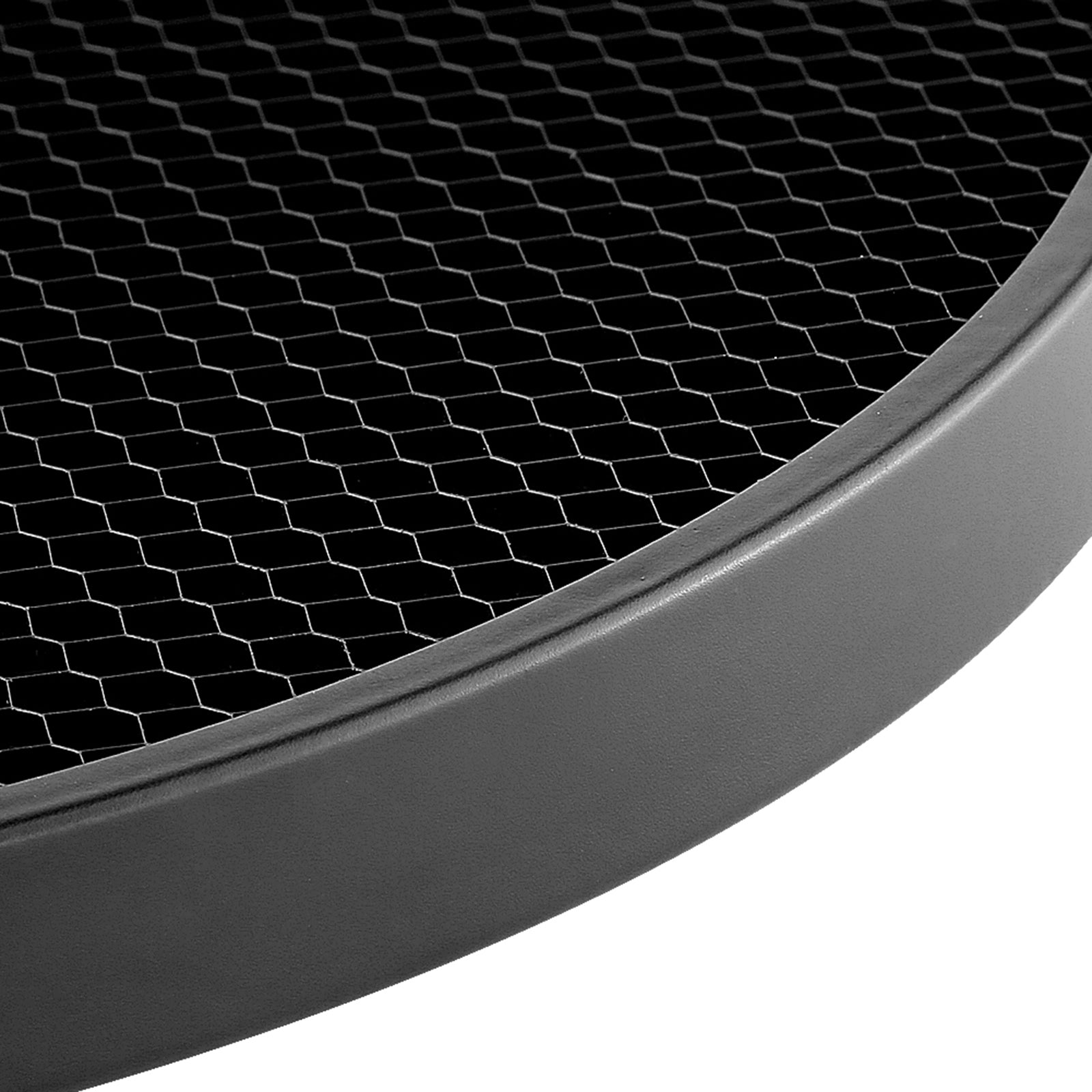 The honeycomb grid is made from aluminum alloy.