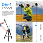 NEEWER SAB264 2 in 1 Camera Tripod can be converted to a monopod in seconds.