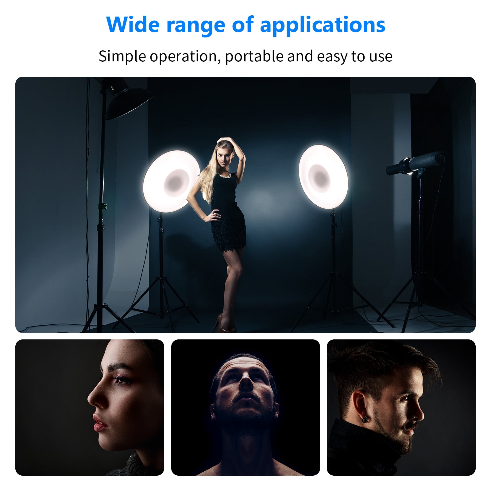 Wide Applications of the NEEWER Aluminum Standard Reflector Beauty Dish