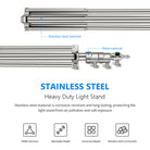 NEEWER ST-200SS Heavy Duty Light Stand is made of stainless steel material.
