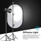 NEEWER Pop-out Lighting Reflector can soften and diffuse the light more evenly.