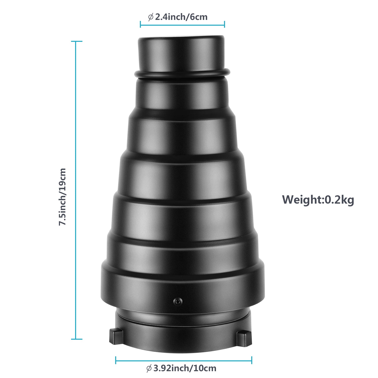 NEEWER NK-NALTP Aluminum Alloy Conical Snoot