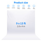 Neewer 9 x 13 feet/2.8 x 4 Meters Photography Background Photo Video Studio Fabric Backdrop Background Screen (White)