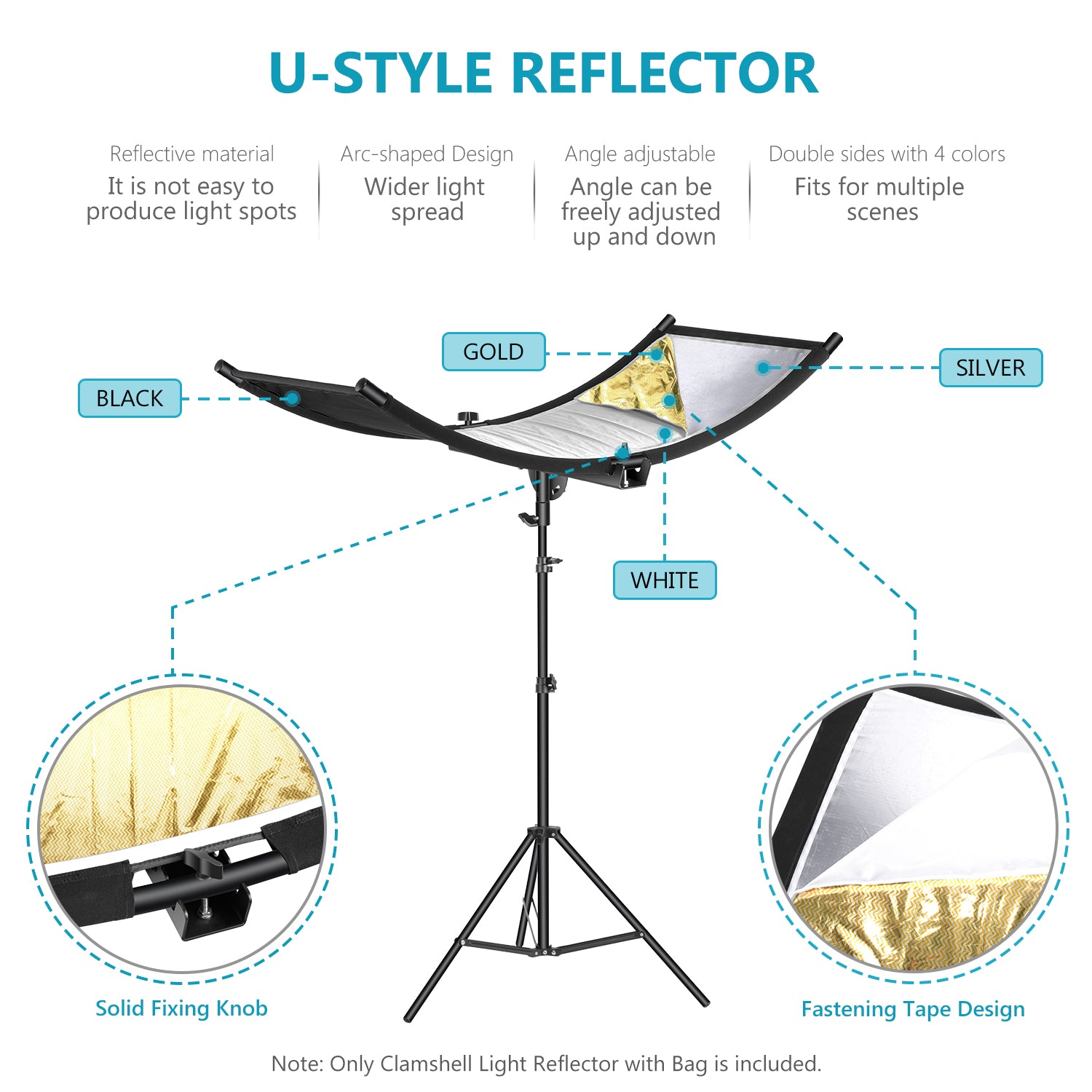 Neewer Clamshell Reflector Makes the Eyes Pop with Arc-Shaped Design