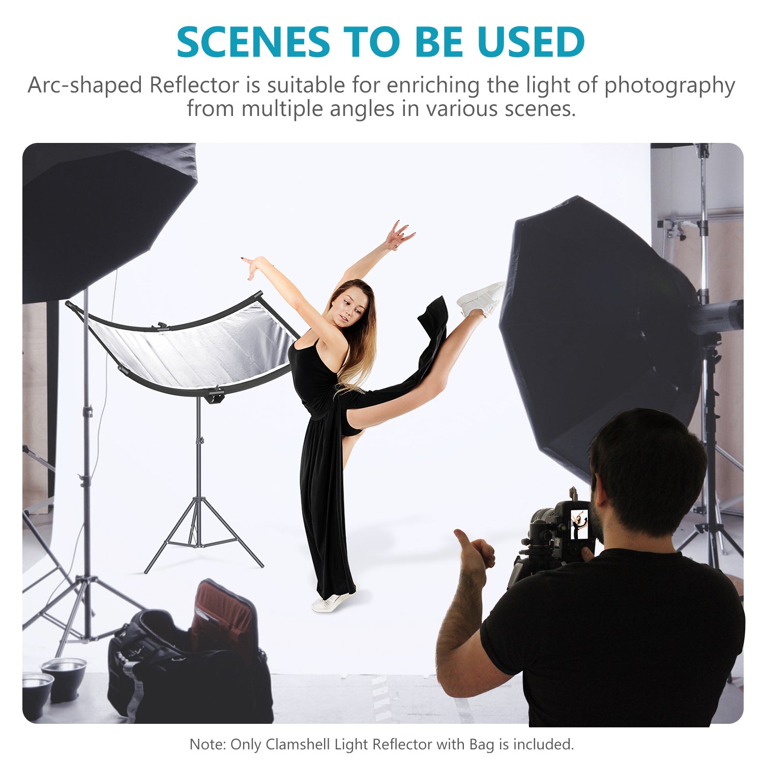Scenarios for NEEWER 100 x 45cm Clamshell Light Reflector Diffuser