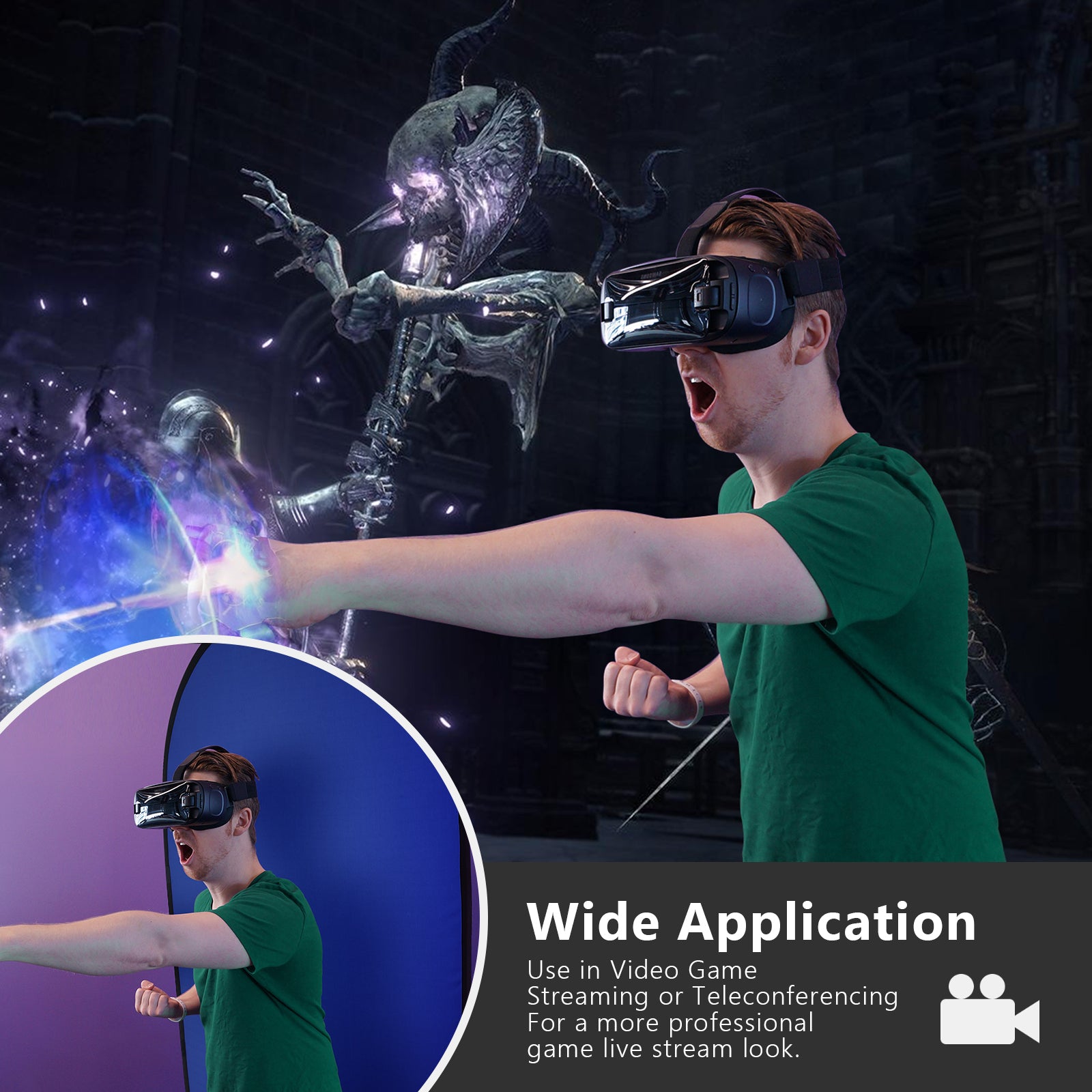 Wide Applications of the NEEWER 1.5x2M 2-In-1 Collapsible Blue & Grey Backdrop