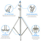 NEEWER ST-300SS Portable Outdoor Light Stand features durable locking system.