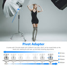 NEEWER SC330W C Stand features 2 knuckle heads with 4 different size holes.
