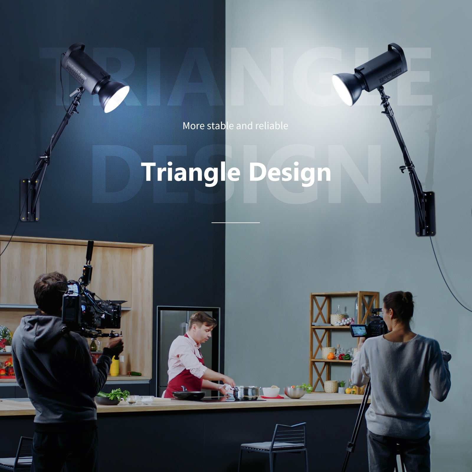 NEEWER 180CM Wall Boom Arm features a triangle design.