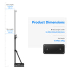 Product dimensions of the NEEWER 180CM Wall Boom Arm