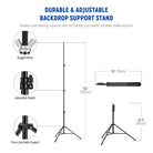 NEEWER 8.5x10ft Adjustable Backdrop Stand Kit has durable support stands.