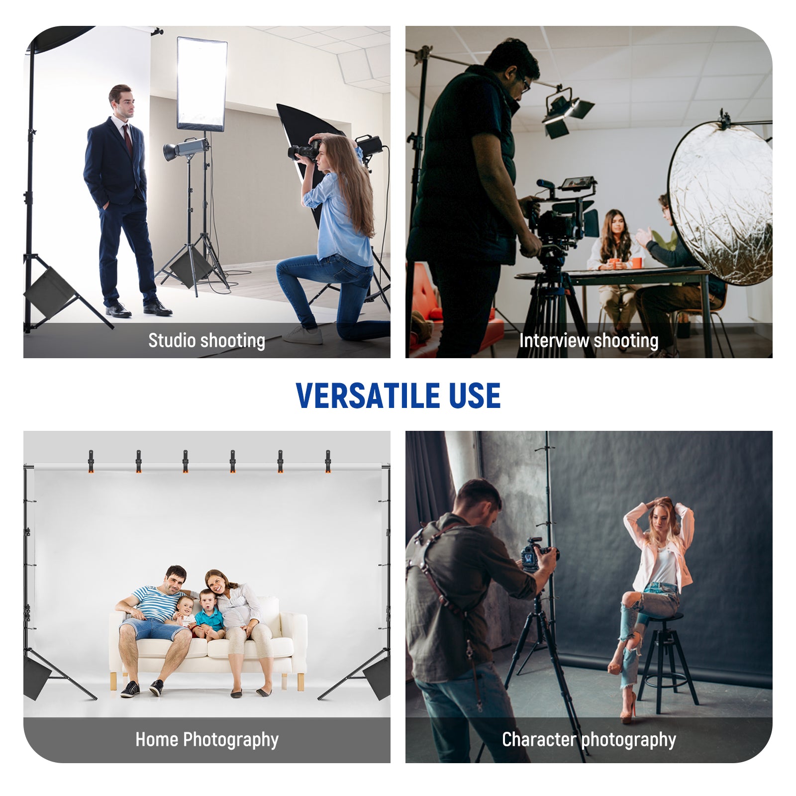 NEEWER 8.5x10ft Adjustable Backdrop Stand Kit Uses.