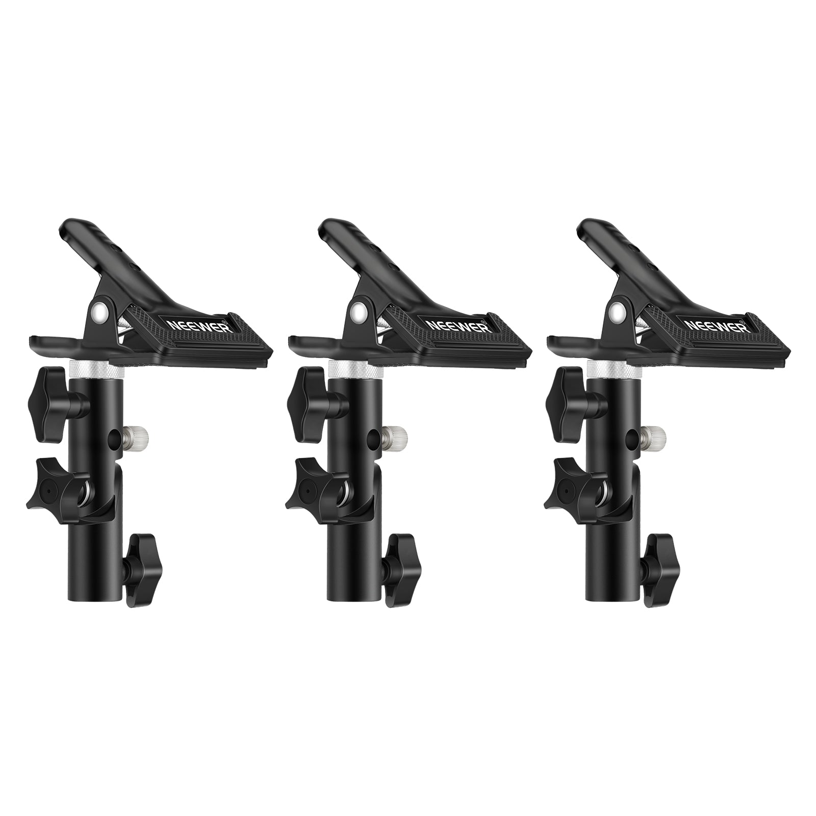 3 Pack NEEWER Heavy Duty Metal Clamp Holder for Reflectors