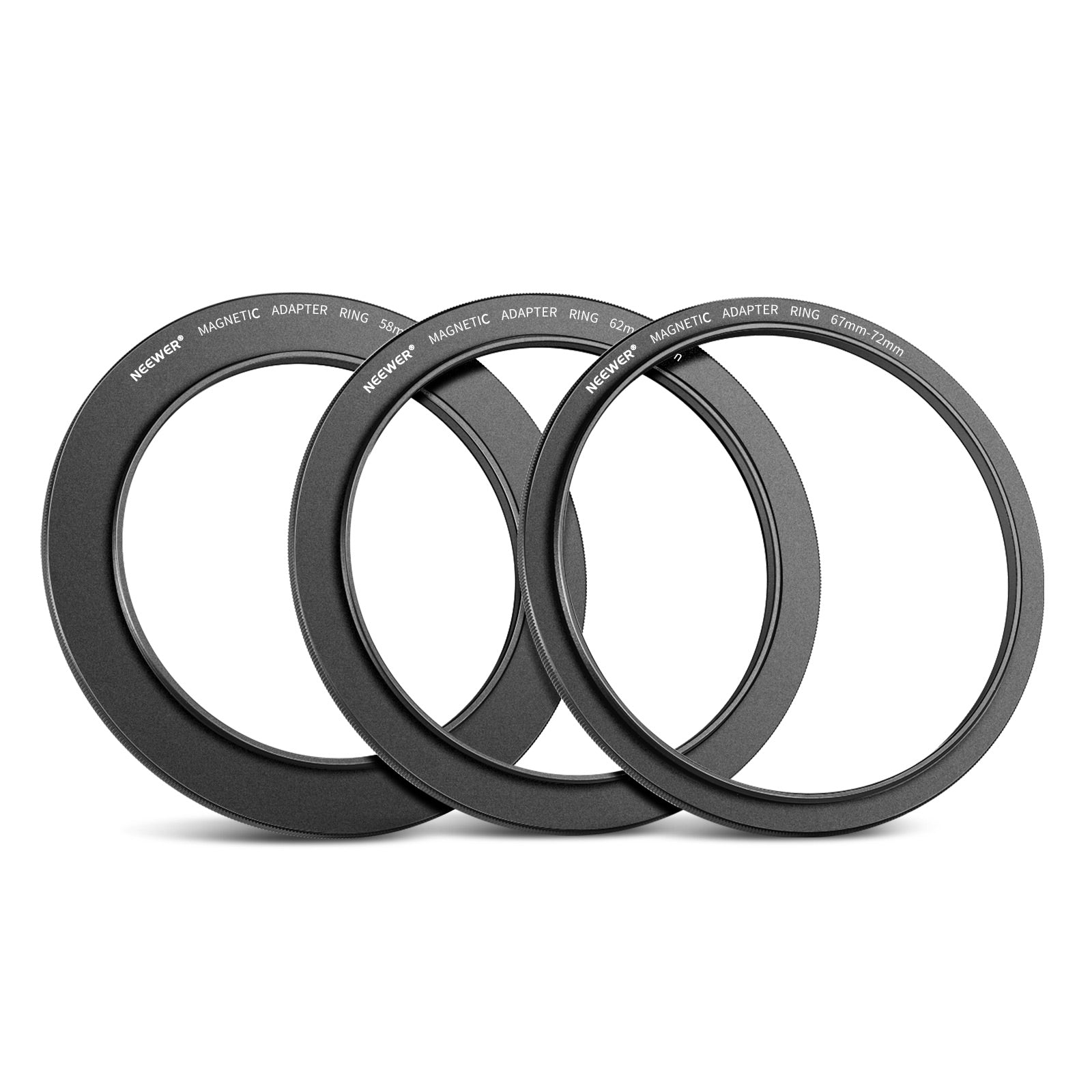 NEEWER 72mm Magnetic Step-up Adapter Ring Kit