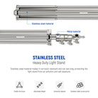 NEEWER ST-220SS Adjustable Light Stand is made of stainledd steel material