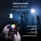 NEEWER RGB1200 RGB LED Panel Light can be controlled by the NEEWER APP.