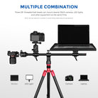NEEWER Horizontal Tripod Center Axis allows you to install equipment at the same time.
