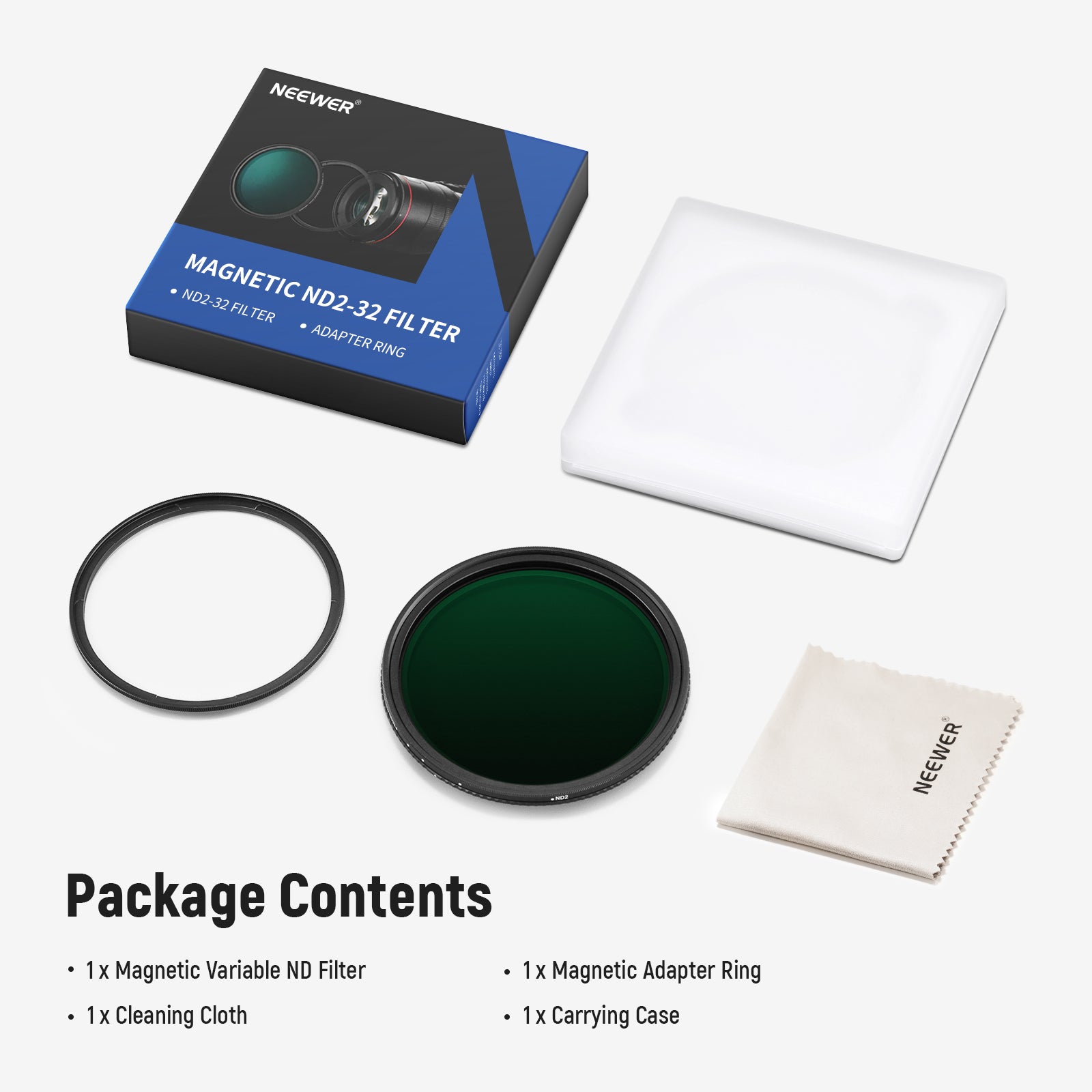 Package Contents of the NEEWER ND2-ND32 Variable Filter