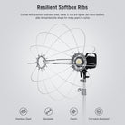 NEEWER NS65L Lantern Softbox features resilient softbox ribs.