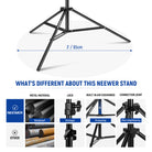 NEEWER ST-300AC 9.8ft/3m Air Cushioned Light Stand VS. Others