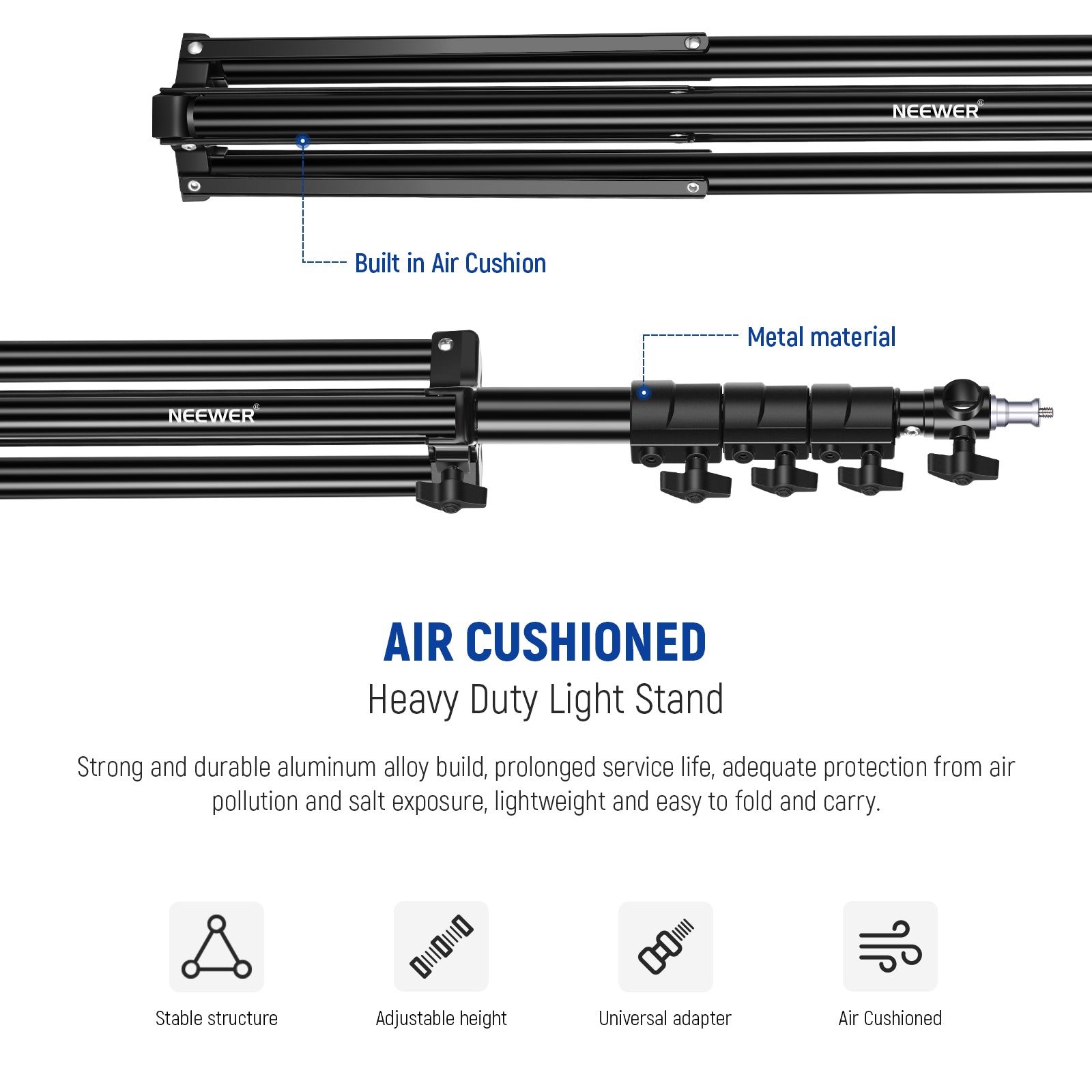 NEEWER ST-300AC Light Stand is durable.