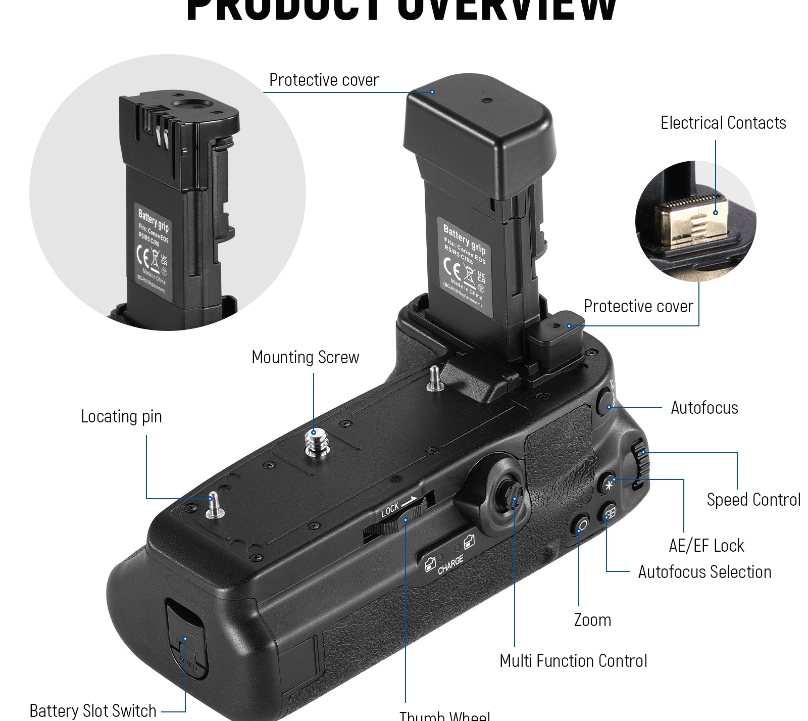 Specifications of the NEEWER BG-R10 Replacement Battery Grip