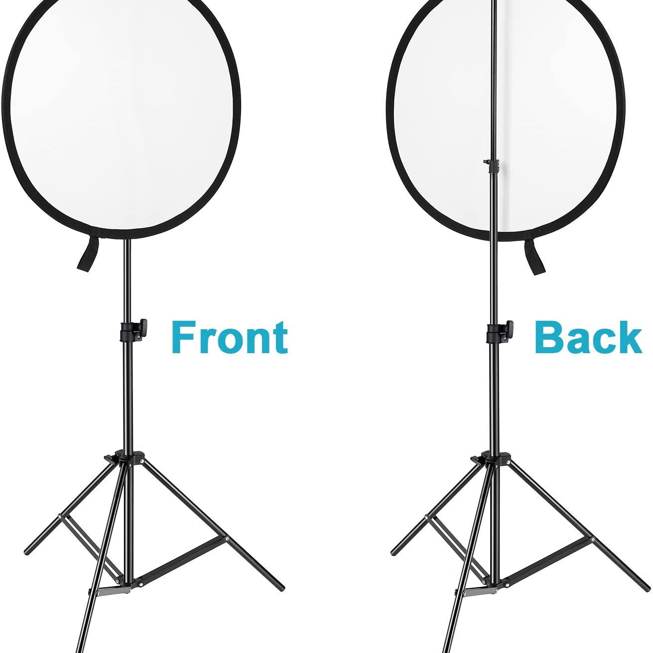 The portable background and reflector clips are necessary when shooting with a reflector.