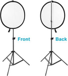 The portable background and reflector clips are necessary when shooting with a reflector.