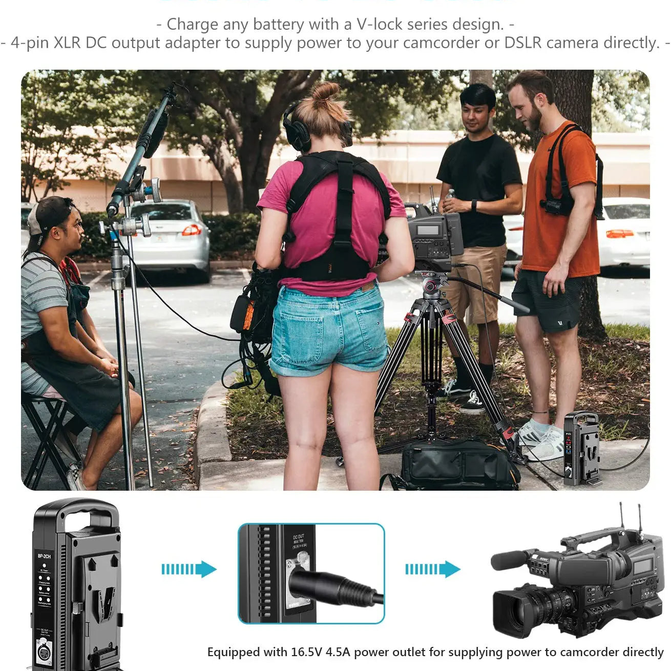 Scenarios for NEEWER NW-BP-2CH Dual Channel V Lock Battery Charger