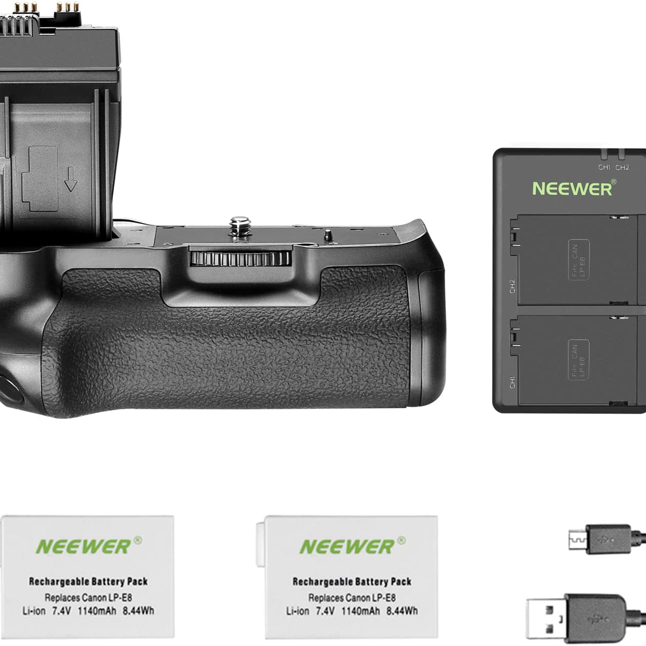 NEEWER BG-E8 Replacement Battery Grip for Canon