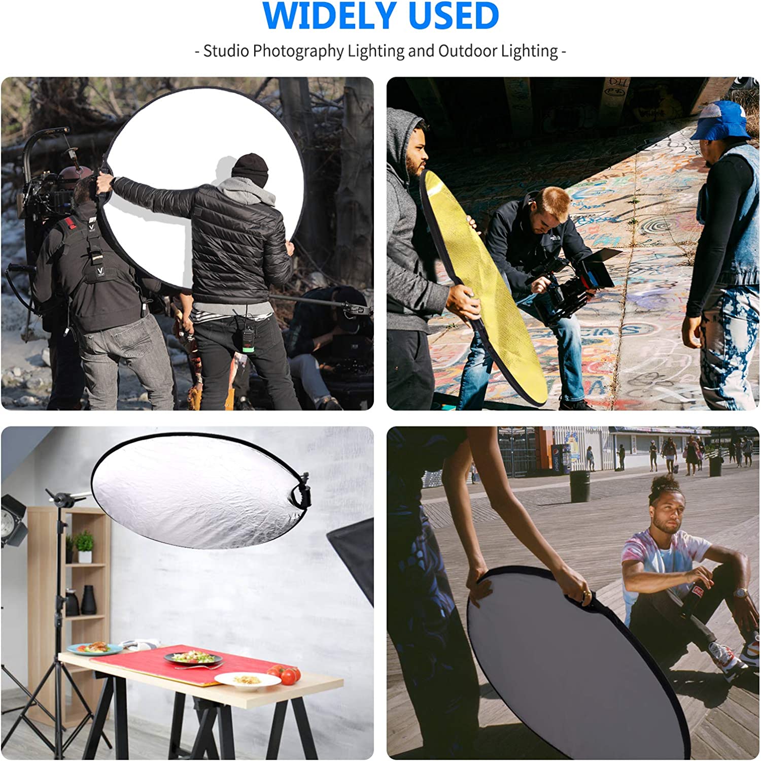 Wide Applications of the NEEWER 5-in-1 80CM Round Reflector