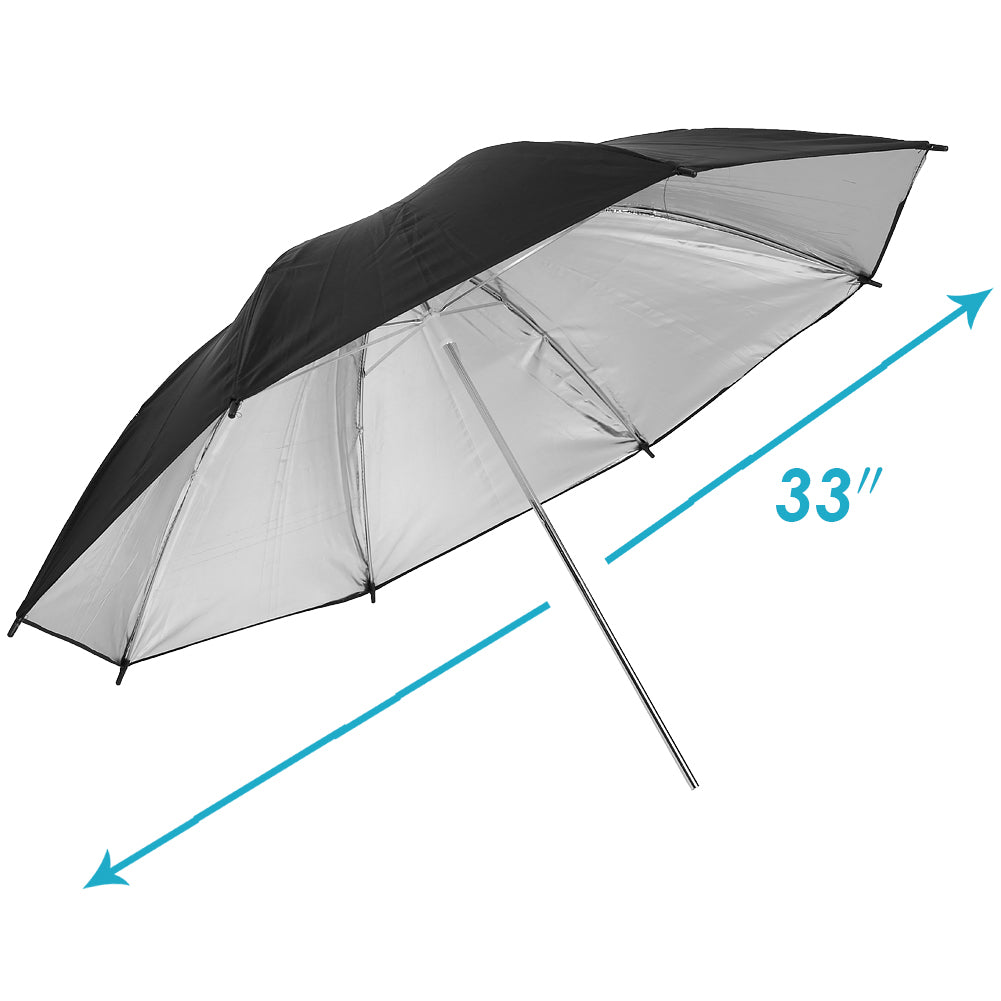NEEWER 33" Black/Silver Photography Umbrella