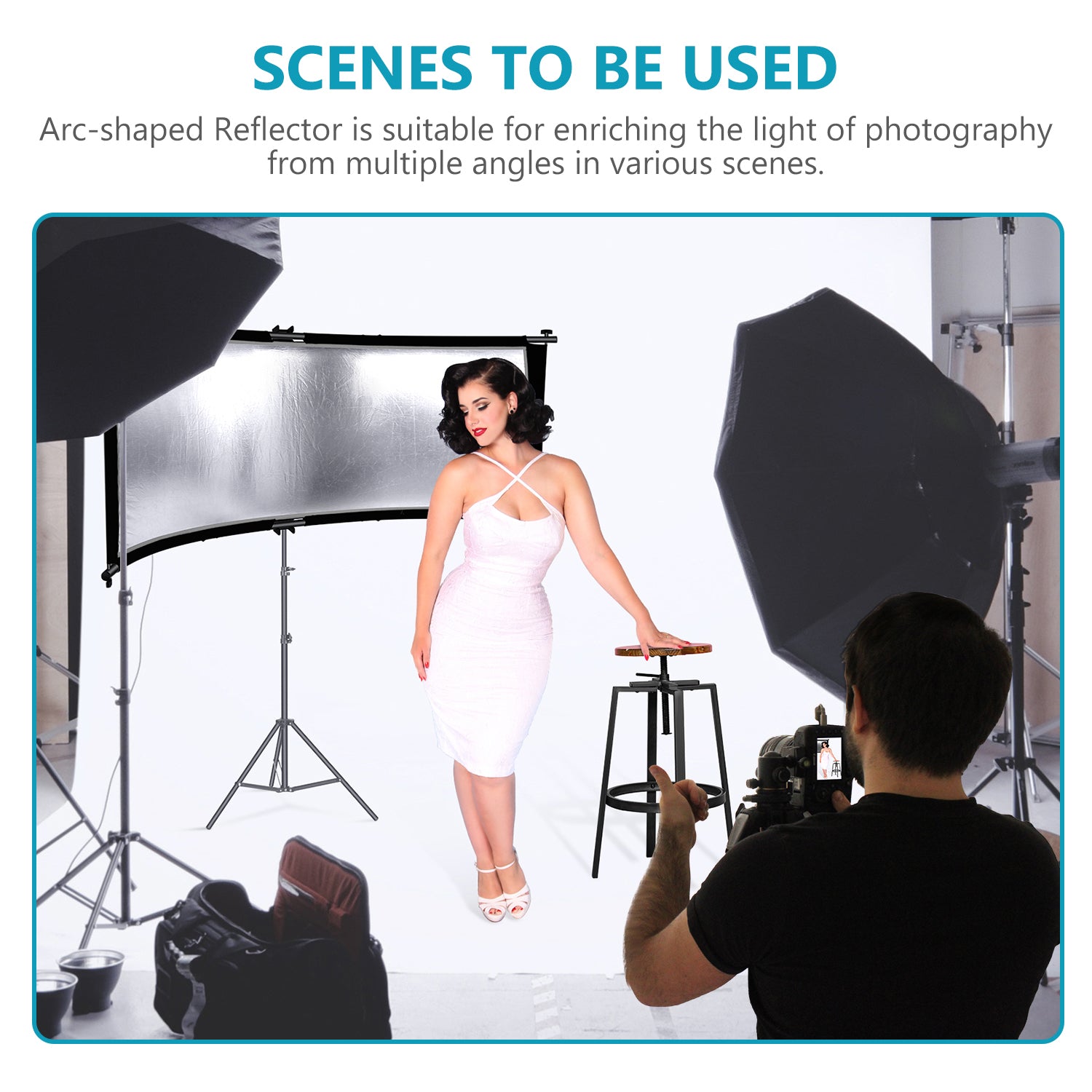 Scenarios for NEEWER 155 x 61cm Clamshell Reflector