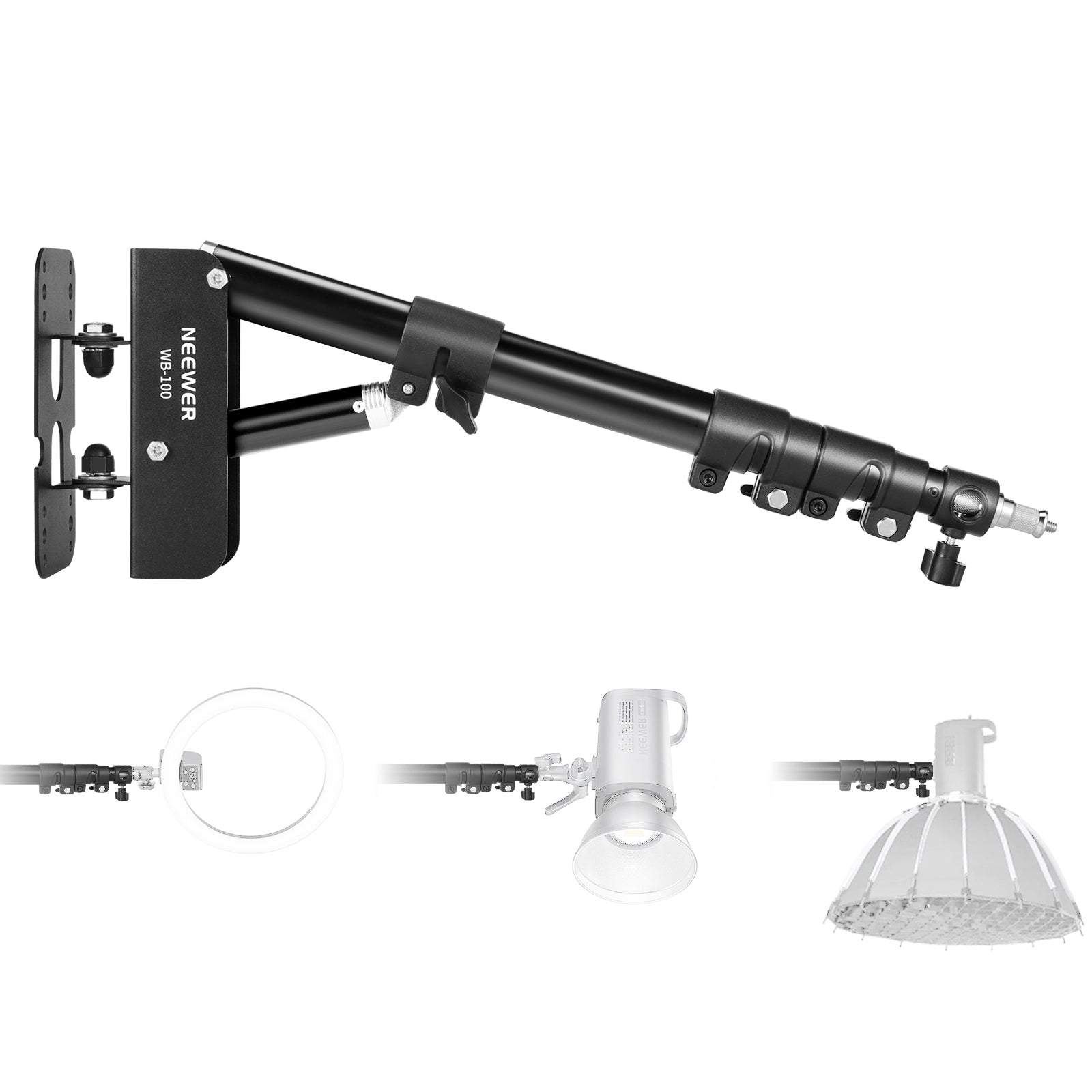 NEEWER WB-100 116cm Triangle Wall Mounting Boom Arm