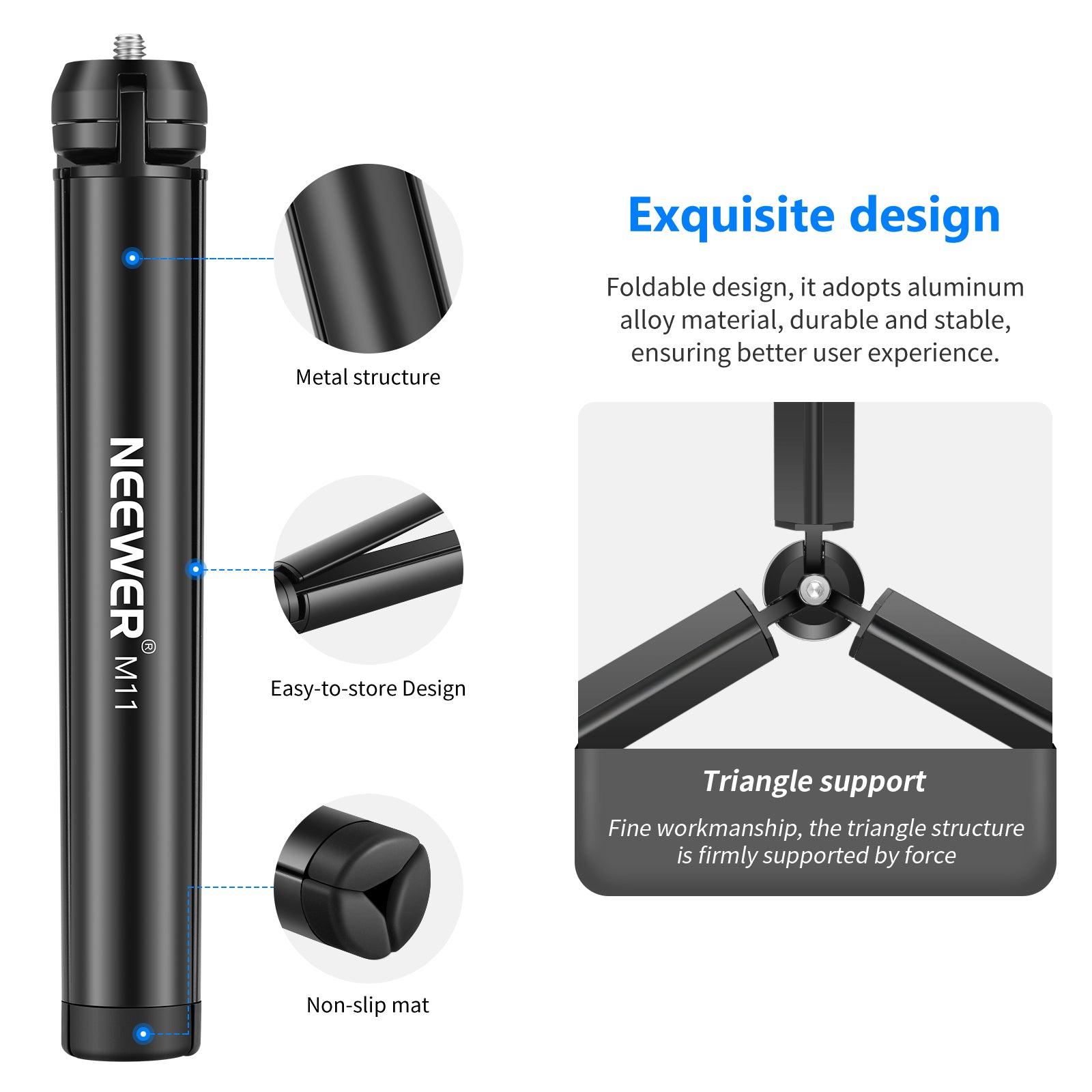 NEEWER Compact Foldable Tabletop Tripod