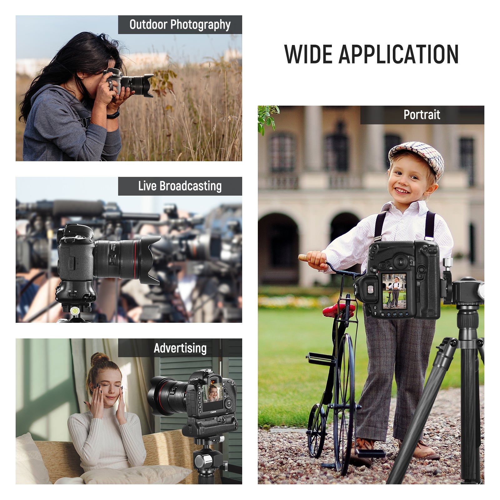 Wide Applications of the NEEWER BG-E20 Camera Battery Grip For Canon 5D Mark IV