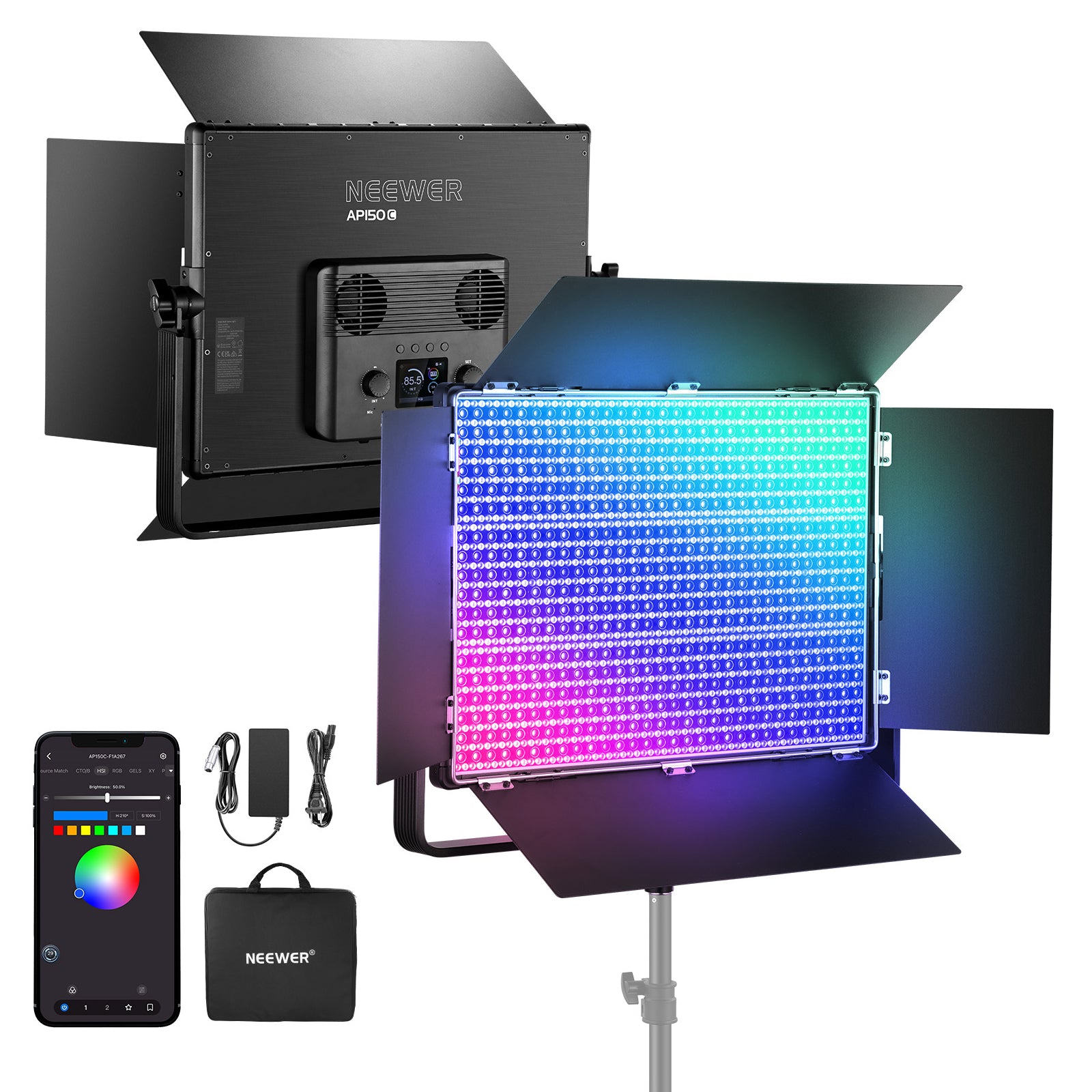 NEEWER AP150C 150W RGB LED Panel Light Kit