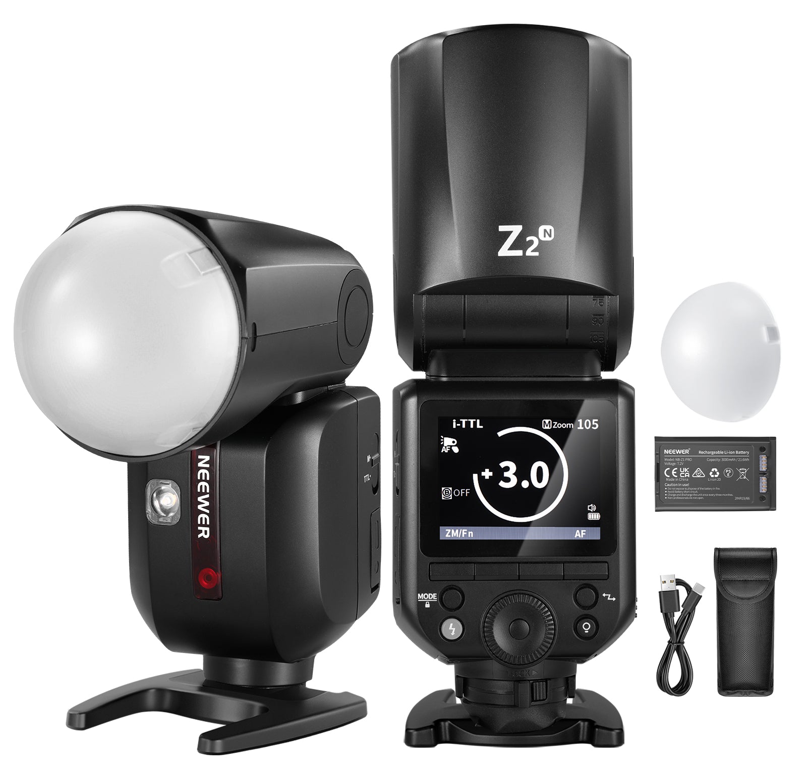 NEEWER Z2-N Round Head Speedlite Flash for Nikon Camera