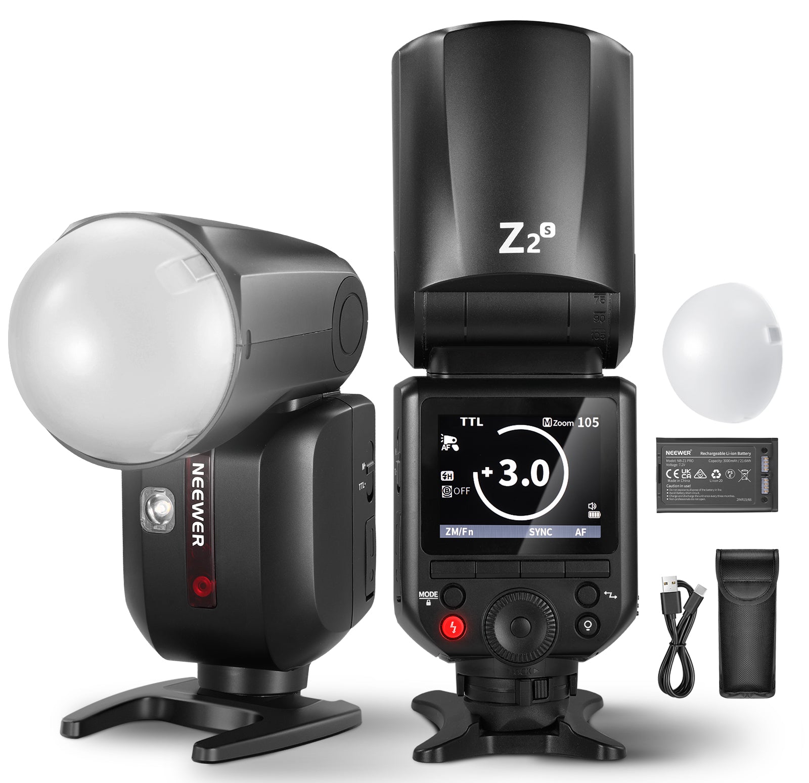 NEEWER Z2-S Round Head Speedlite Flash for Sony Camera