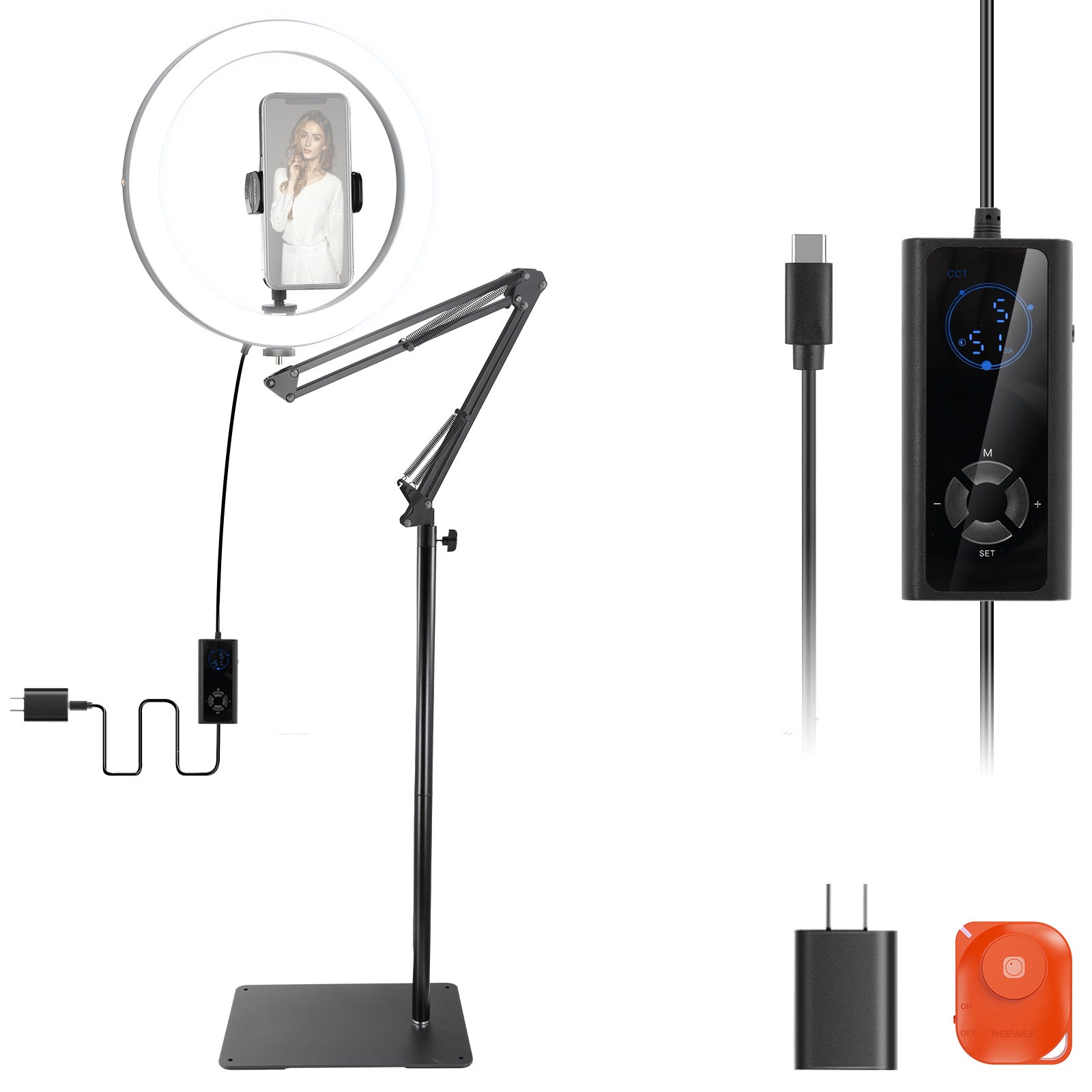 NEEWER RH12B 12" High Power LED Ring Light with Stand