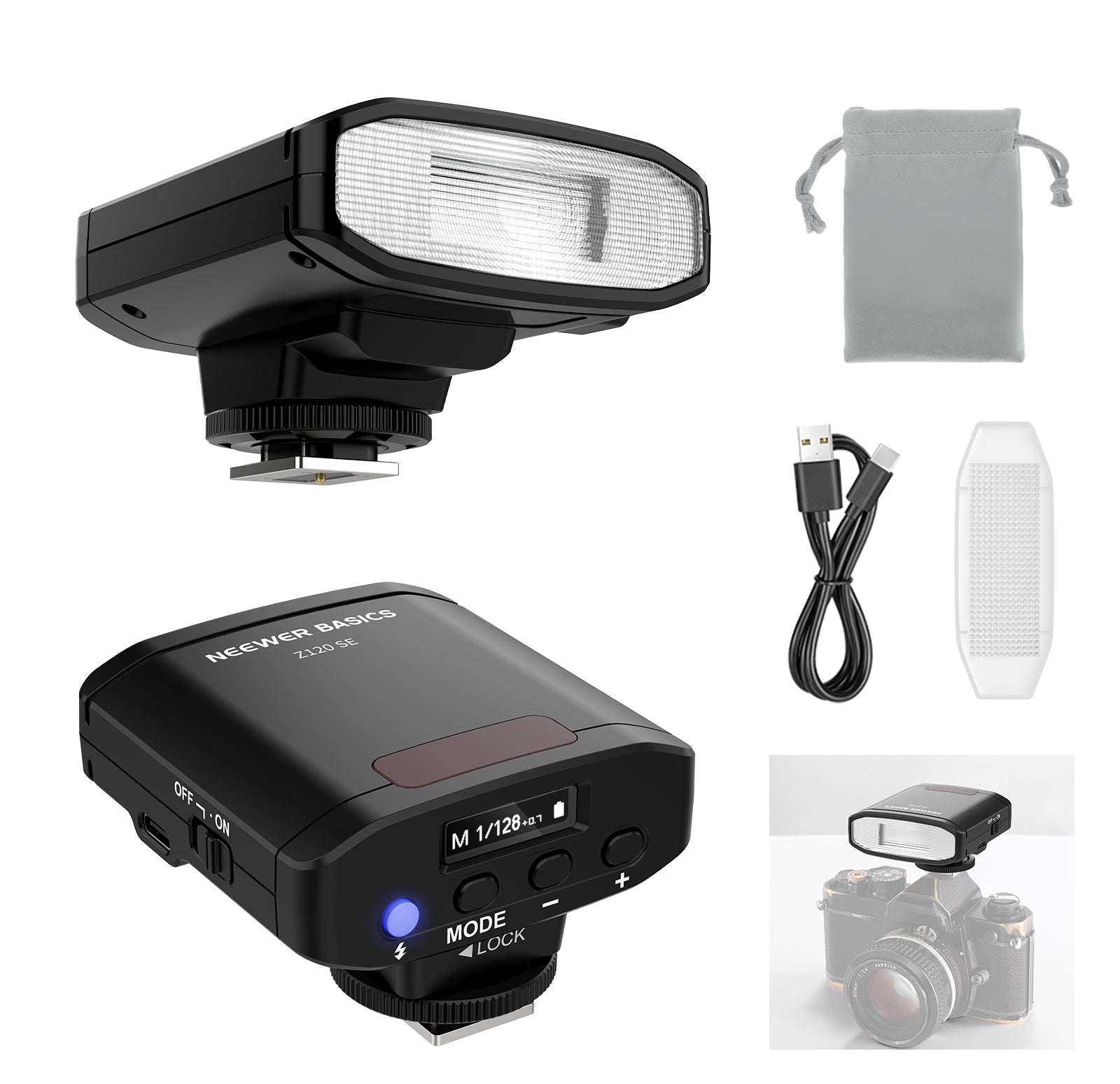 NEEWER Z120 SE Portable Retro Styled Mini Camera Flash