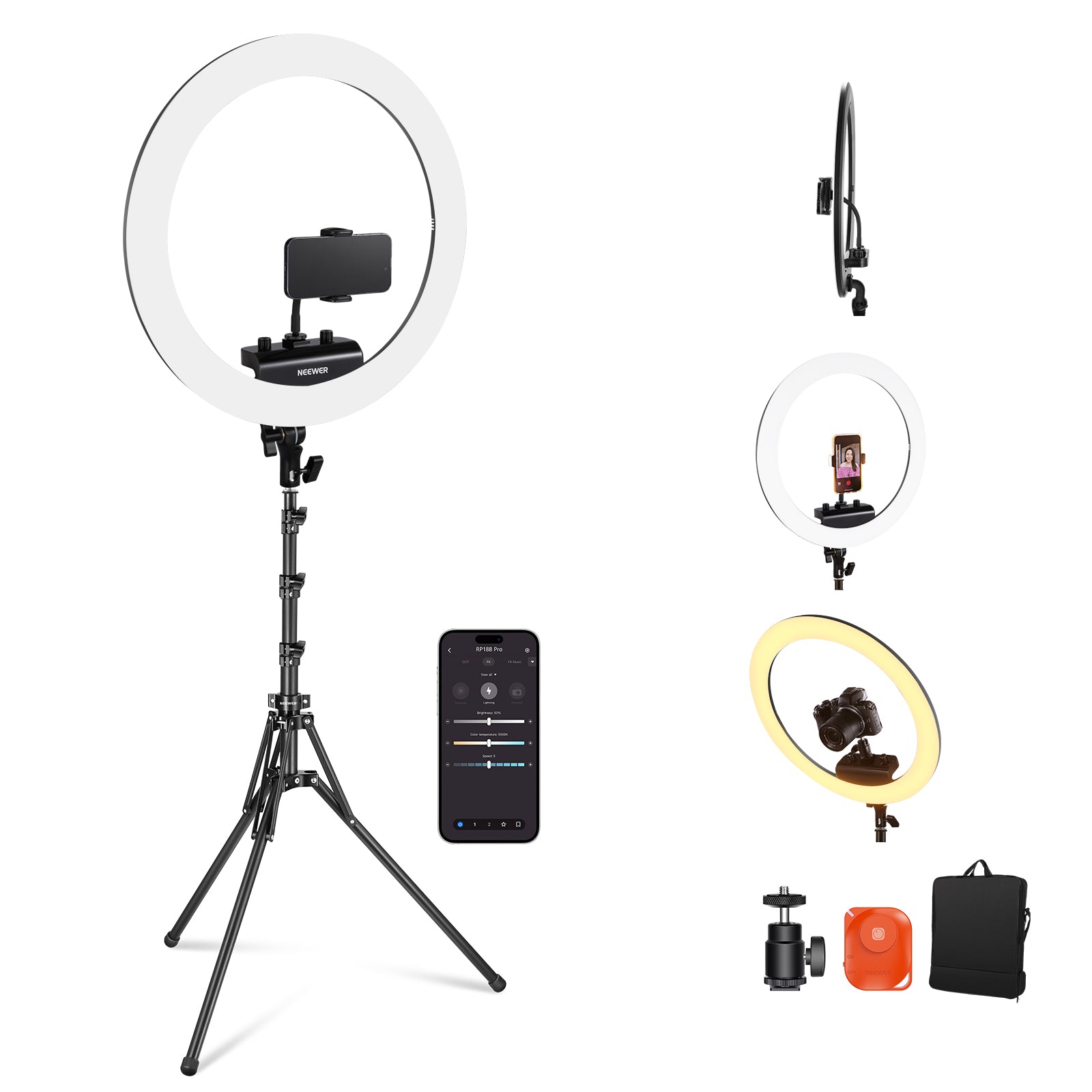 The NEEWER RP18B Pro Ring Light Kit